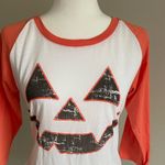 Vintage Halloween Pumpkin Raglan Shirt Size L White Size L Photo 1
