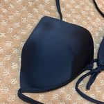 Relleciga  Black Bikini Top Size {S) Underwire/Strappy Back/Molded/Push Up Cups Photo 1