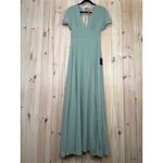 Lulus NWT  Promise Of Love Sage Brush Flutter Sleeve Maxi Dress Bridesmaid Size M Photo 1