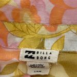 Billabong Midi Button Front Collared Floral Shirt Swim cover up kimono Large Photo 8