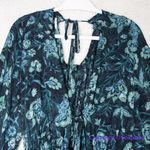Free People New!  Dance ‘Til Dawn Green Black Floral‎ Romper, size S Photo 4