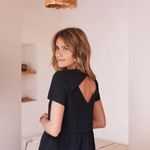 Sézane Amanda Black Blouse Short Sleeve Size 36 (US 4) Photo 1