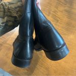 Frye | Black Leather Brown Top Tall Boots 6.5 Pull On Woman’s Photo 3