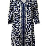 Gretchen Scott  Jersey Border Town-Wildcat Navy 3/4 Sleeves Short Dress XS Photo 0