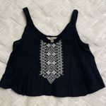 Decree  Black Embellished Crop Tank Top Photo 0