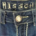 Miss Chic dark denim Y2K rhinestone embellished shorts decorative stitching SZ 5 Blue Photo 6