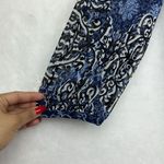 International concepts INC Blue Geometric Cold Shoulder Sleeve Top Sz S Photo 4