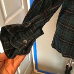 Urban Outfitters Cute Green Flannel with Lace Back Photo 2