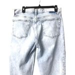 RE/DONE Jeans 32 Acid Wash 70s Stove Pipe Button Fly High Rise Raw Hem Trendy Photo 12