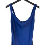 Baum & Pferdgarten Agamora Bias Cut Hammered Satin Slip Dress Bellwether Blue 32 Size XS Photo 4