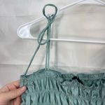 Urban Outfitters Out From Under  women's blue green satin tie elastic cropped top Photo 1