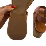 Lucky Brand  Delukah Pink Slingback Weave Straps Platform Wedge Sandals Size 9.5 Photo 5