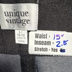 Unique Vintage Unique‎ Vintage Denim Shorts High Waist Stretch Black w/ Pockets Size L Photo 1