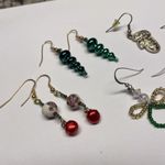 Lot Of 4 Costume Earrings Pierced Christmas Holiday Dangle Photo 6