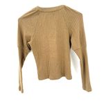 Anthropologie  Olive Puff Sleeve Snap Button Cardigan Sweater Top Photo 3