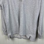 Aerie  Prep Rally Rugby Sweatshirt Grey Size XS Collared Oversized Preppy Cotton Photo 6