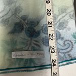 One World  Green and Blue Floral Rhinestone Embellished Long Sleeve Top Photo 4