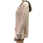 Seven7 Logo Long Sleeve Sequin Kangaroo Pocket Lightweight Tee Hooded Shirt XL Photo 2