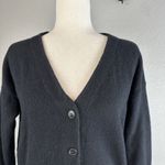 Madewell Women’s V-Neck Button-Up Cardigan – Size S – Black Merino Wool Photo 1