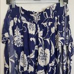 Anthropologie Blue Floral Casual Beach Wrap Pant Size Medium Photo 2