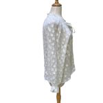 Aratta Silent Journey Shirt Sz S Mabel Blouse Ivory Beaded Sheer Boho Coastal Photo 7