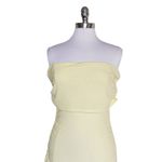 LIONESS  Field of Dreams Maxi Dress Lemon Butter Yellow Off Shoulder Pleated M Photo 8