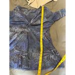 90s Y2k Mesh Dark Babydoll Top Size L Fairy Grunge Whimsigoth Sheer Goblincore Blue Size L Photo 7