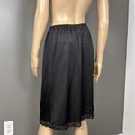 Vanity Fair Vintage Half Slip Skirt Size Small Long SML L Black Nylon 70's 80's Photo 2