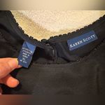 Karen Scott  Black Beaded Neckline Top Photo 2