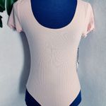 Forever 21 Ribbed Scoop Neck Baby Pink Bodysuit Photo 0