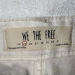 Anthropologie We The Free People Sz 25 Zip It Up Mini Denim Skirt White Distressed Frayed Hem Photo 6