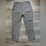 Boden Wool Houndstooth Black White Velvet Racing Stripe Pants Size 8 Career Photo 1