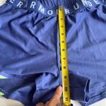 Under Armour Sz M Purple Neon Lime Womens Running Pockets Shorts Stretch Pull On Photo 5