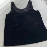 J.Crew  Women’s Black Crew Neck Sleeveless Velour Velvet Top Size  XS Photo 0