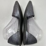 Native Audrey D'orsay Shoes Slip On Rubber Flats Black Silver Glitter Womens 8 Photo 4