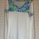 Lilly Pulitzer NEW Amara Cotton Stretch Long Sleeve Tee Shirt Shell Of – , Photo 0