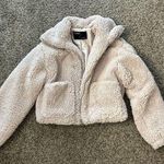 Pull & Bear  light pink fur coat, size XS Photo 0