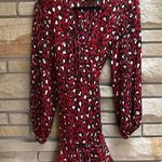 ALC Frank A.L.C. Red & Black Leopard Print Silk Mini Wrap Dress Size 4 Photo 4