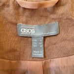 ASOS Tan Linen Double Breasted Blazer Photo 6