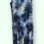 Mario Serrani Italy Blue Tropical Printed Maxi Dress - Size XL Photo 1