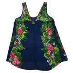 Candie's Blue Floral Flowy Tropical Tank Top Photo 6
