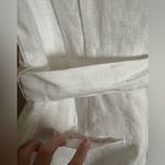 Boden Linen Romper Playsuit Sz 10 P White Moroccan Blue Applique Embroidered New Photo 7