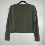 Athleta Seasoft Crewneck Sweatshirt XXS Olive Green Comfort Lounge Athleisure Photo 3