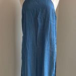 Life in Progress  Side Slit Tunic Womens Sz Medium Chambray Adjustable Strap Photo 0