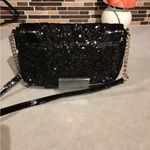 Kate Spade  Black♠️Sequin Convertible Crossbody Clutch Patent Leather Holiday Bag Photo 6