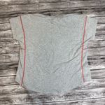 Lou & grey Women's Basic T Tee Shirt S SM Small Grey Gray Red Contrast Stitching Photo 11