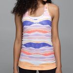 Lululemon Womens Cool Racerback Tank Top Luon Light Fabric Stretch Multi Size 8 Photo 0