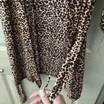 Rene Rofe Sleepwear Leopard Cheetah Print Robe Bathrobe Brown Photo 4