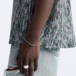 ZARA ❗️NWT  MIXED STONE BRACELET Silver Gray Stone Charm Bracelet Photo 3