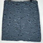 Free People Blue and Black Striped Geometric Mini Pencil Skirt Size S Photo 0